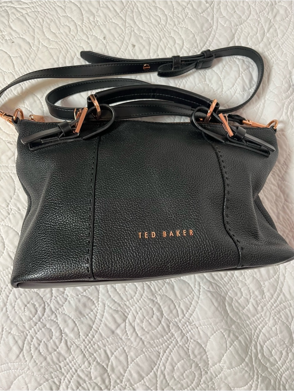 Ted Baker Black Leather Crossbody Bag